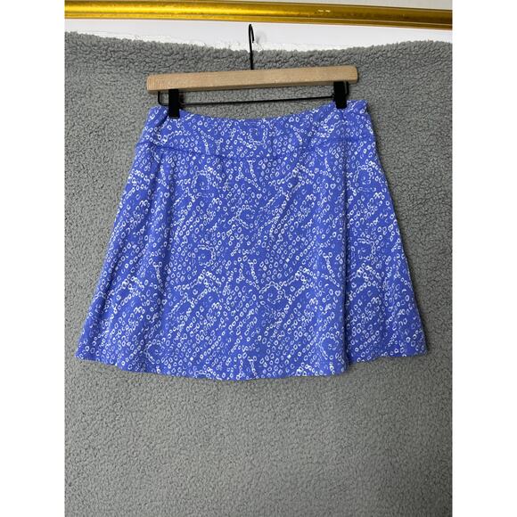 Escape Habitat Skort Small Artsy Dot Pockets Pull On Blue Tennis Golf Athletic - Picture 6 of 14